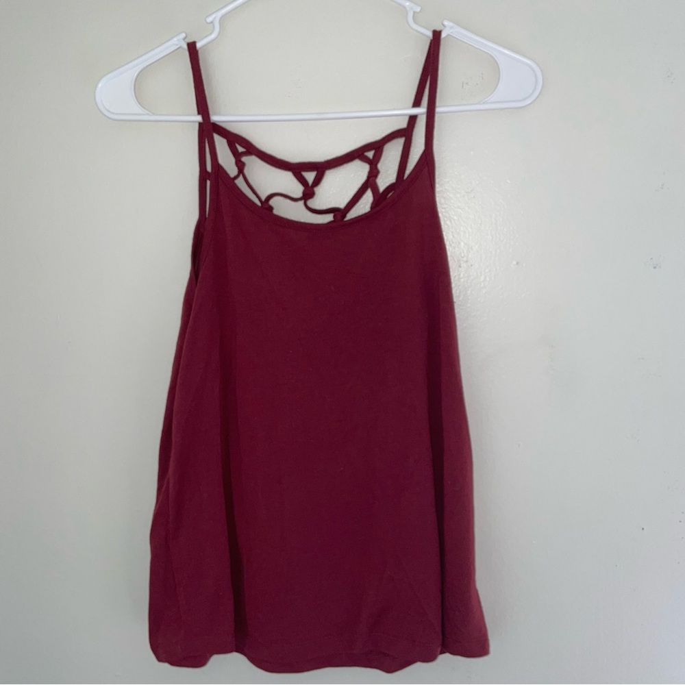 Flowy Ardene tank top with cross detailing - size small